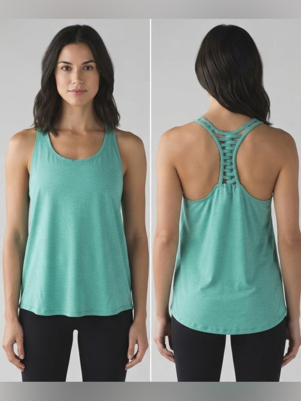 Reflex Sea Green Tank Top with Braided Racerback Strap (L)